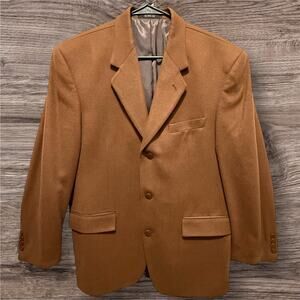 Andrew Fezza New York Men's Blazer‎ Jacket 40SH Brown 100% Cashmere
